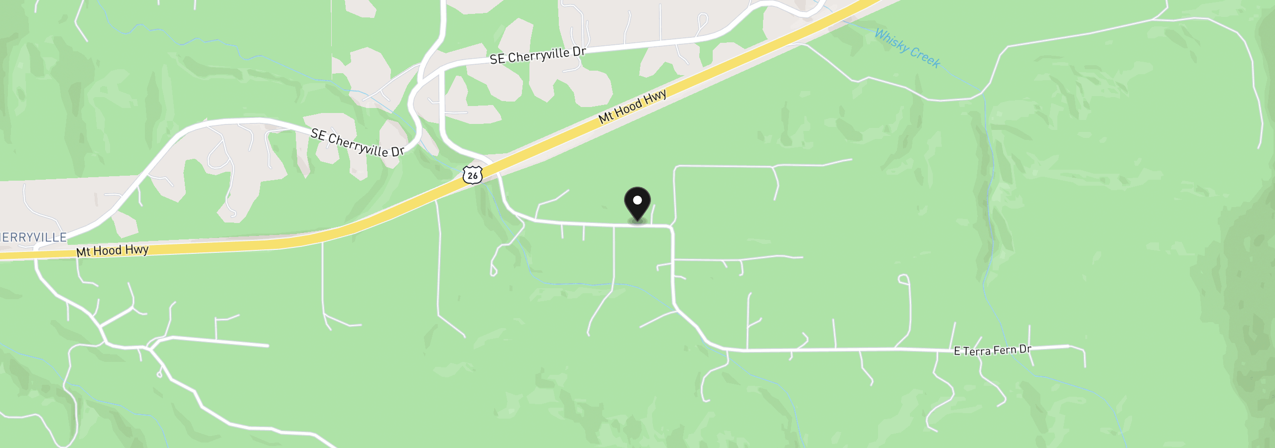 Map showing the location of 51975 E Terra Fern Dr, Sandy, OR 97055