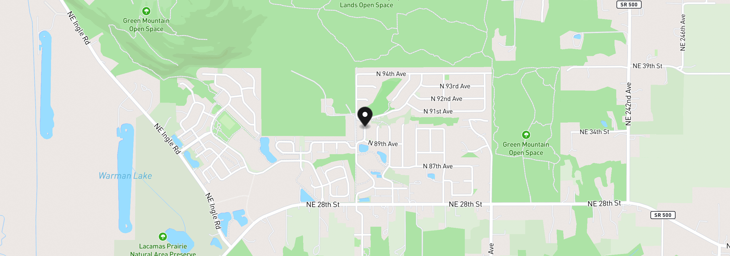 Map showing the location of 7974 N Hargrave St, Camas, Wa 98607