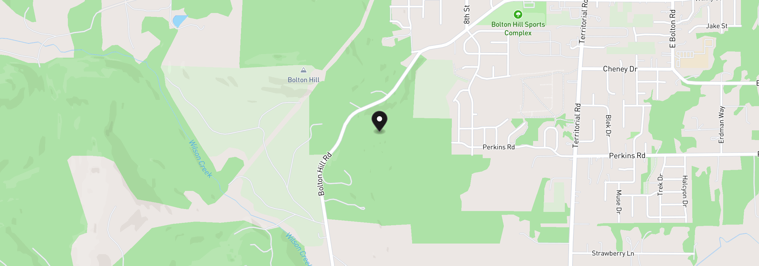 Map showing the location of Bolton Hill Rd S, Veneta, OR 97487
