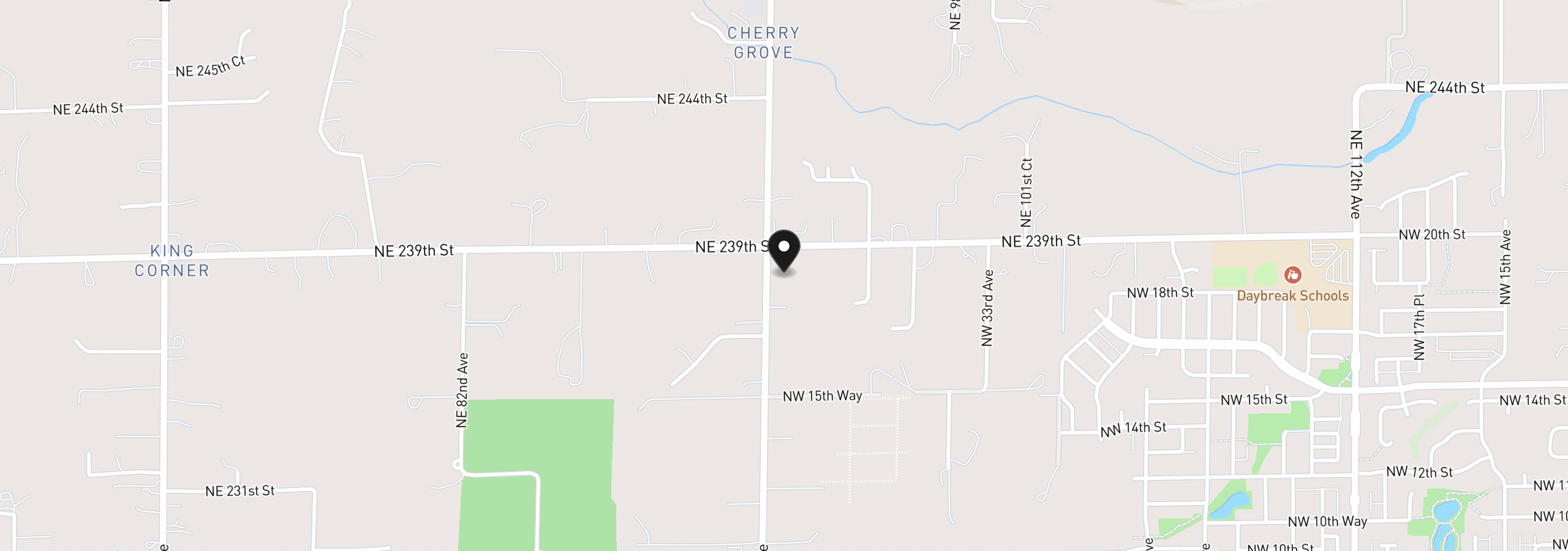 Map showing the location of 23615 NE 92nd Ave, Battle Ground, Wa 98604