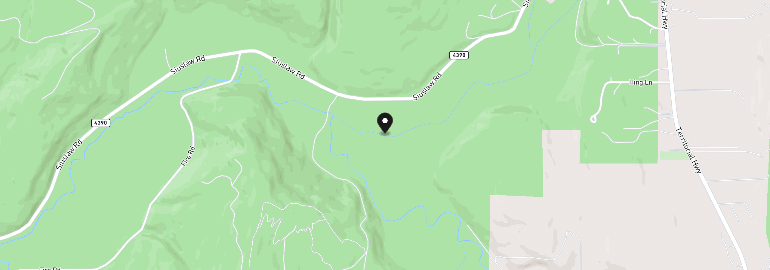 Map showing the location of 501 Carpenter Bypass Rd, Lorane, OR 97451