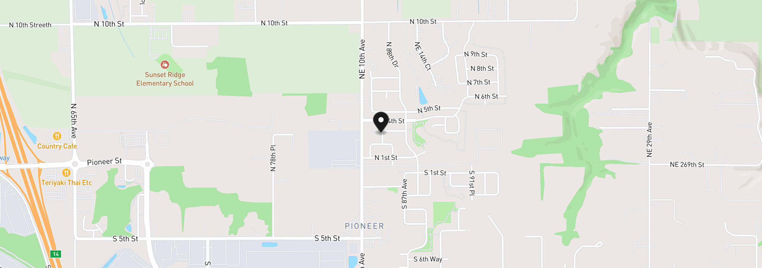 Map showing the location of 117 S 87th Ave, Ridgefield, Wa 98642