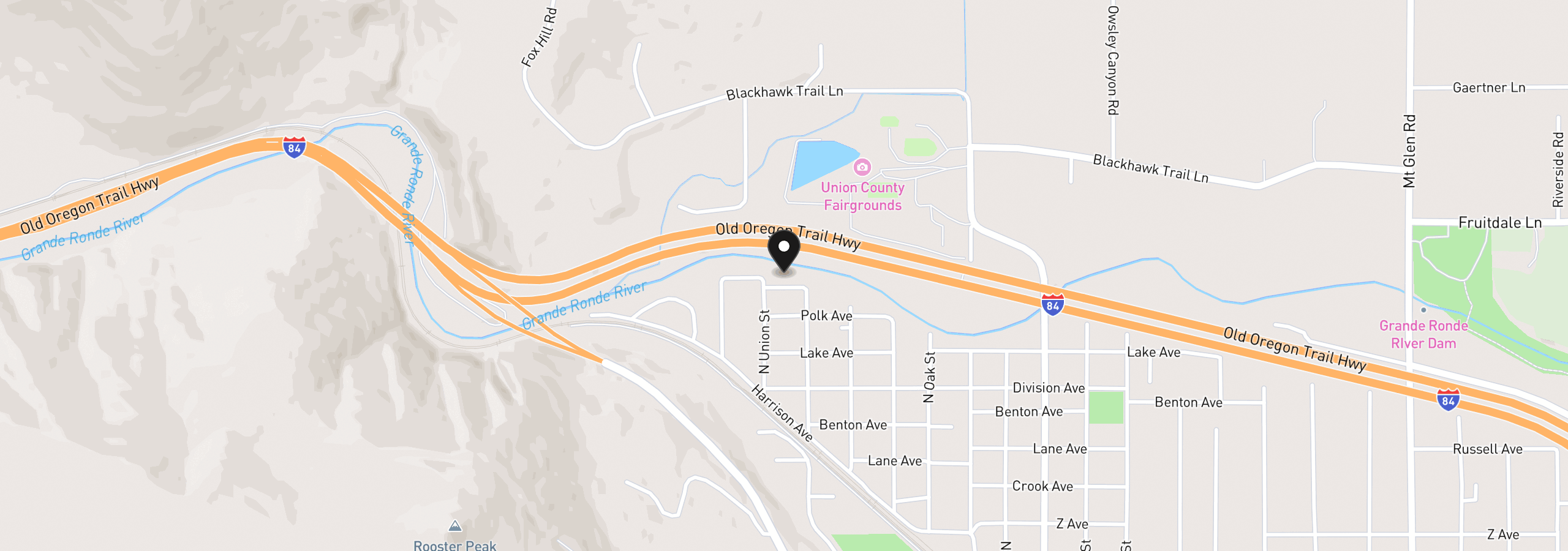 Map showing the location of 15275 Union, La Grande, OR 97850