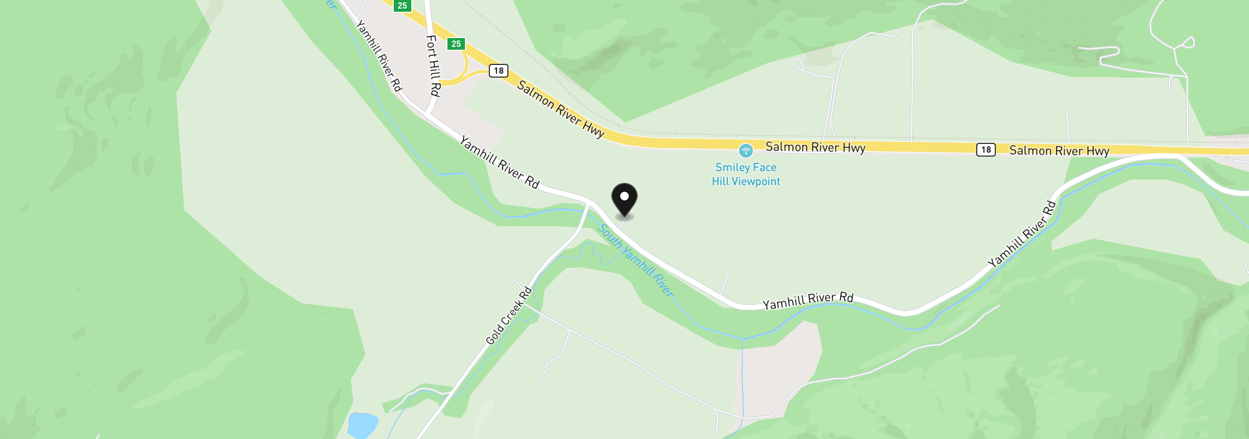 Map showing the location of 24655 Yamhill River Rd, Willamina, OR 97396