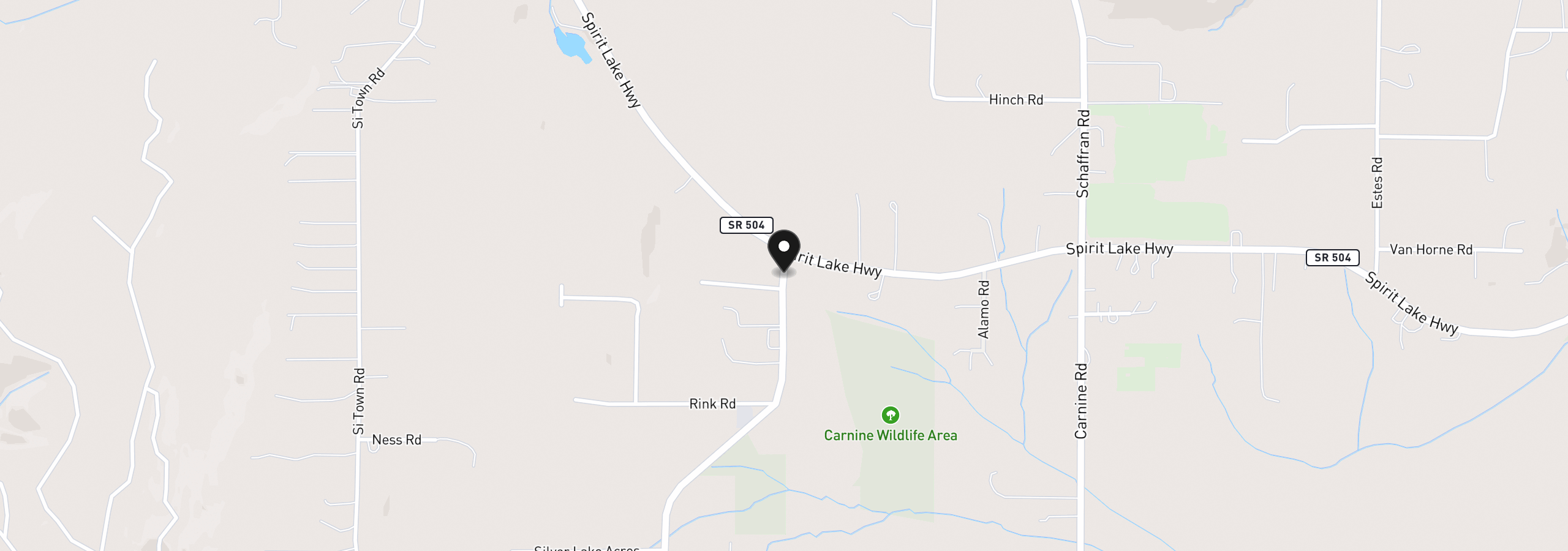 Map showing the location of 0 S Silver Lake Rd 6, Castle Rock, Wa 98611