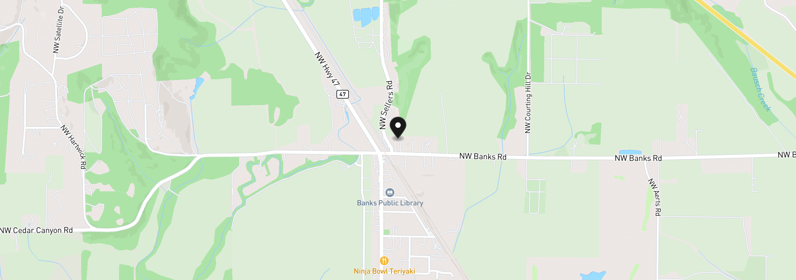 Map showing the location of 42371 NW Banks Rd, Banks, OR 97106
