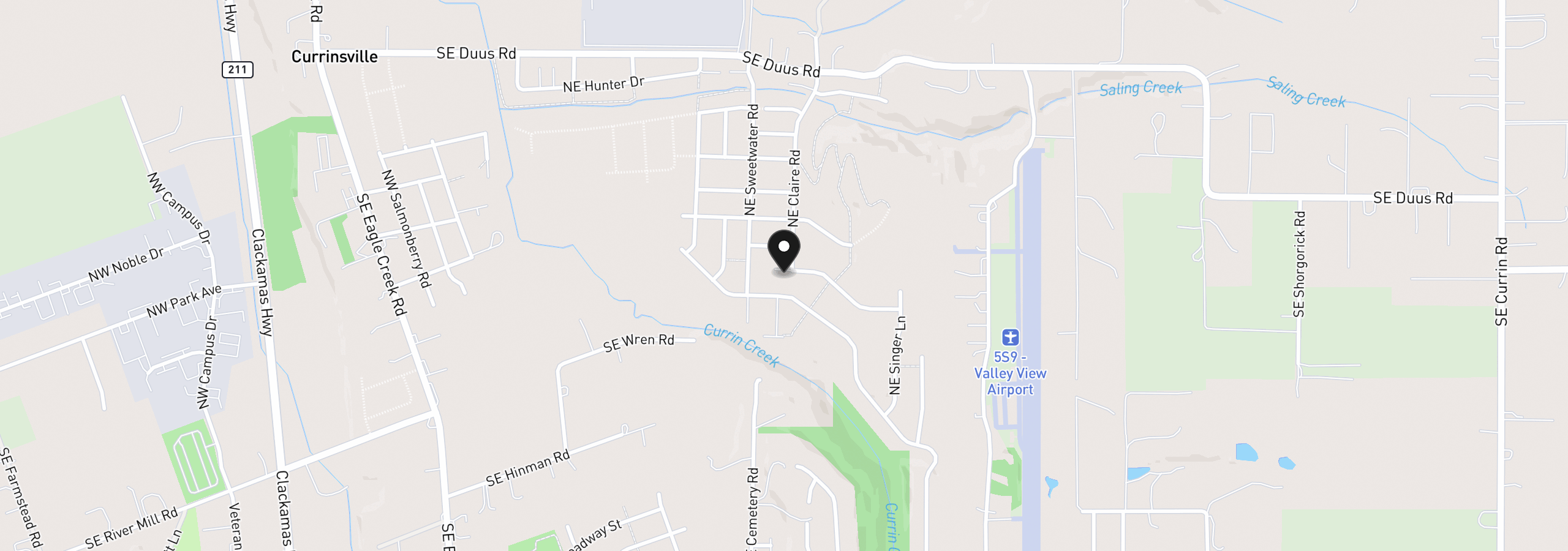 Map showing the location of 2620 NE Claire Rd 200, Estacada, OR 97023