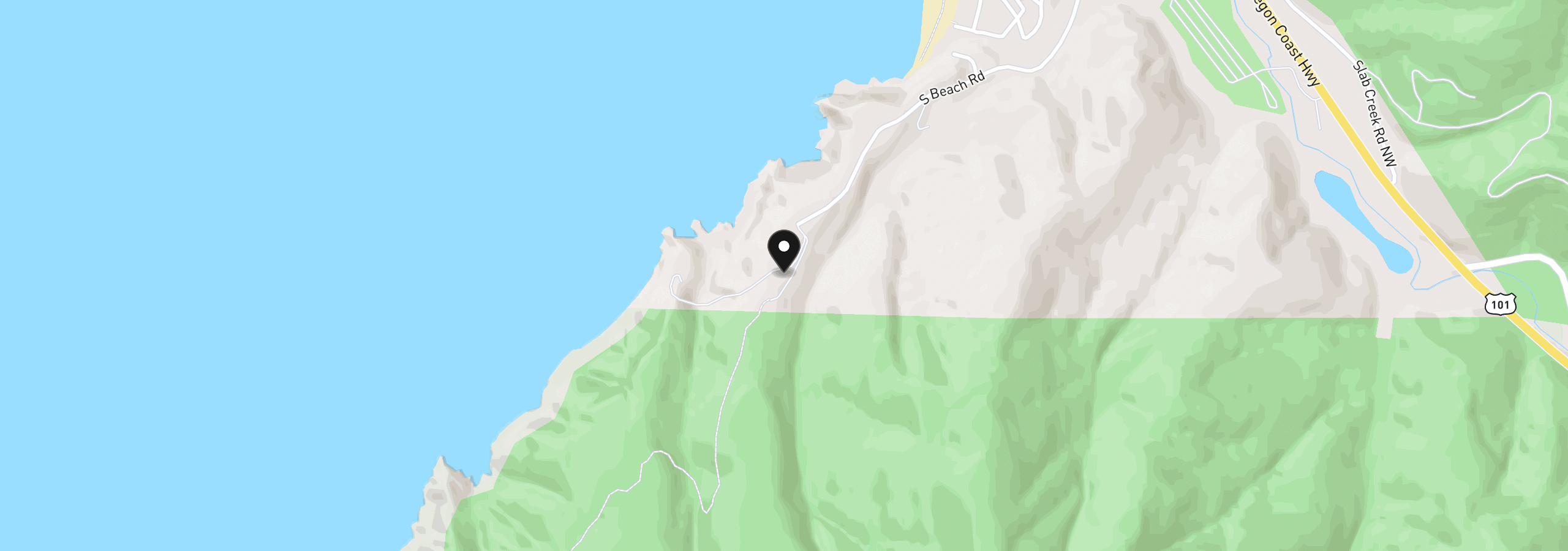 Map showing the location of 55000 SouthBeach Ptn Tl300 Rd, Neskowin, OR 97149