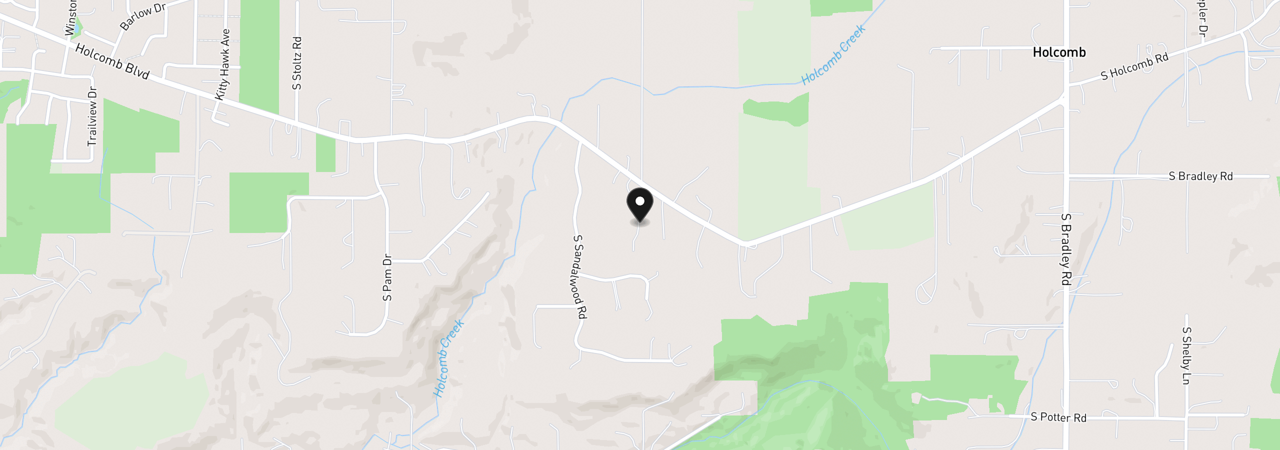 Map showing the location of 16596 Memory Ln, Oregon City, OR 97045