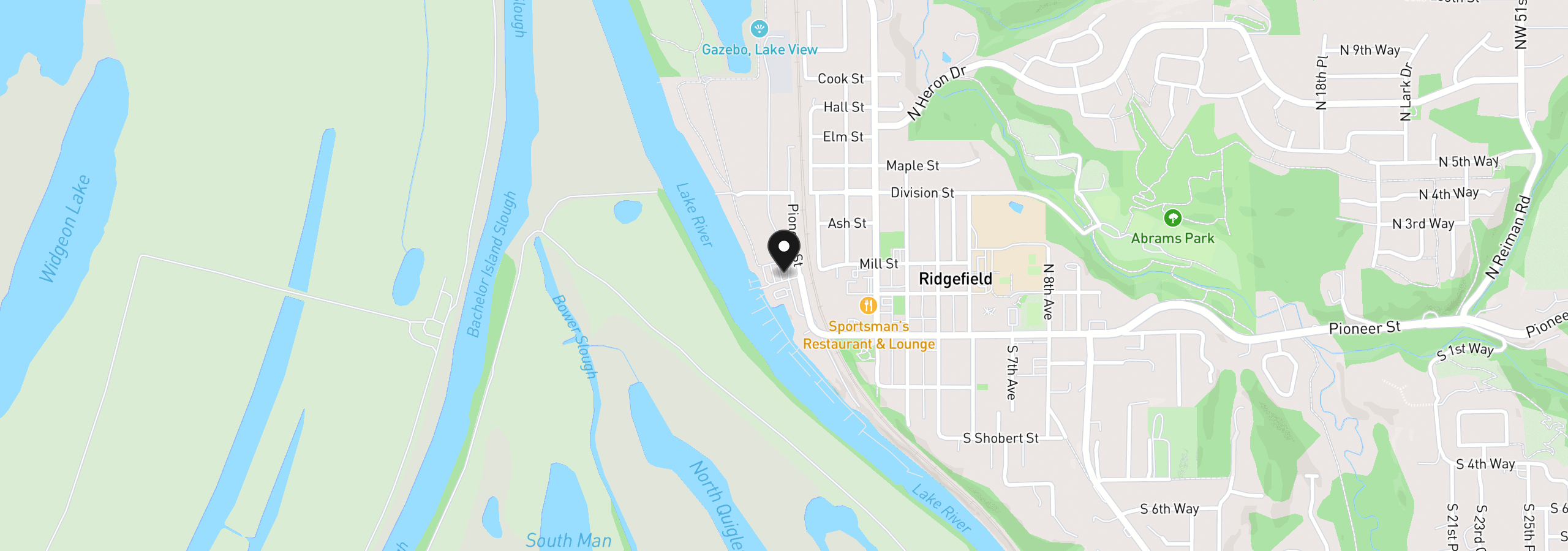 Map showing the location of 5 W Mill St B13,B14, Ridgefield, Wa 98642
