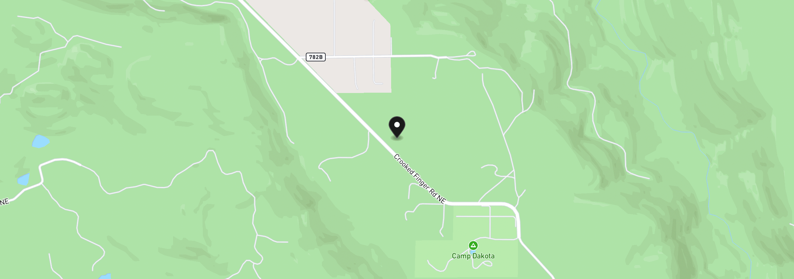 Map showing the location of 2254 Crooked Finger Rd NE, Scotts Mills, OR 97375