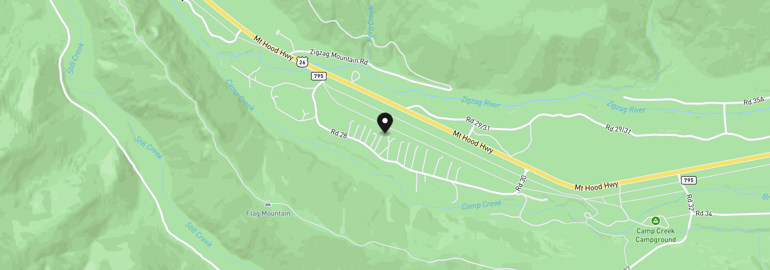 Map showing the location of 75721 E Road 28, Rhododendron, OR 97049