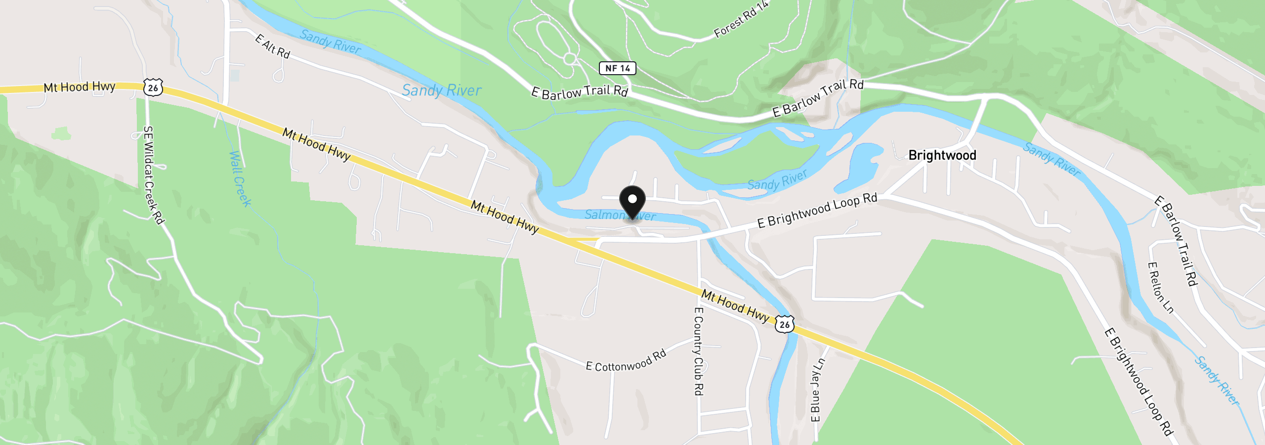 Map showing the location of 61875 E Jettview Ln, Brightwood, OR 97011