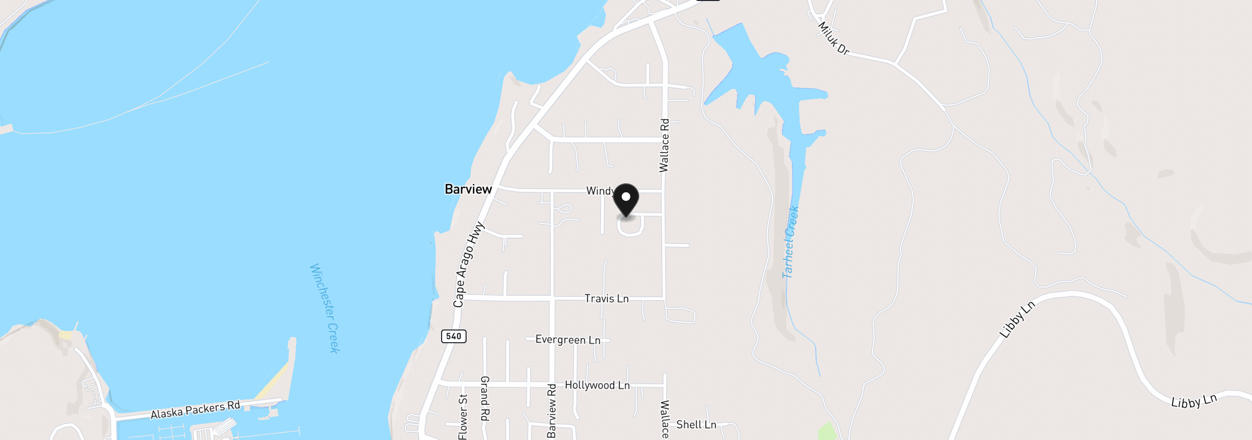 Map showing the location of Matthew Ln, Coos Bay, OR 97420
