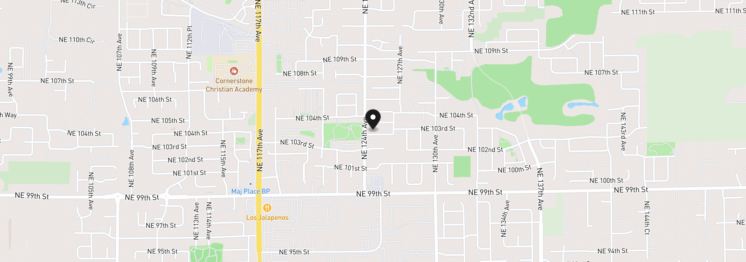 Map showing the location of 12408 NE 102nd Way, Vancouver, Wa 98682