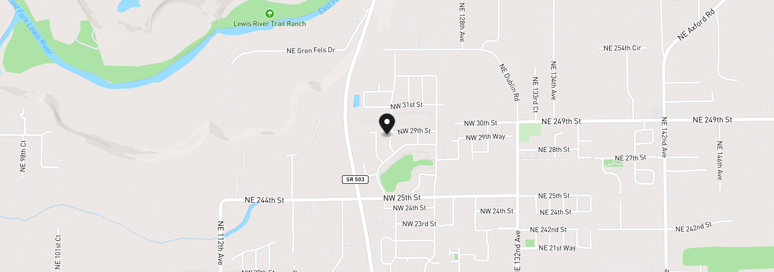 Map showing the location of 2836 NW 8th Ave, Battle Ground, Wa 98604