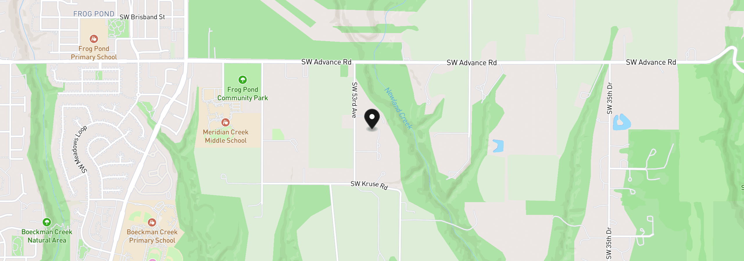 Map showing the location of 5017 SW Sana Way, Wilsonville, OR 97070