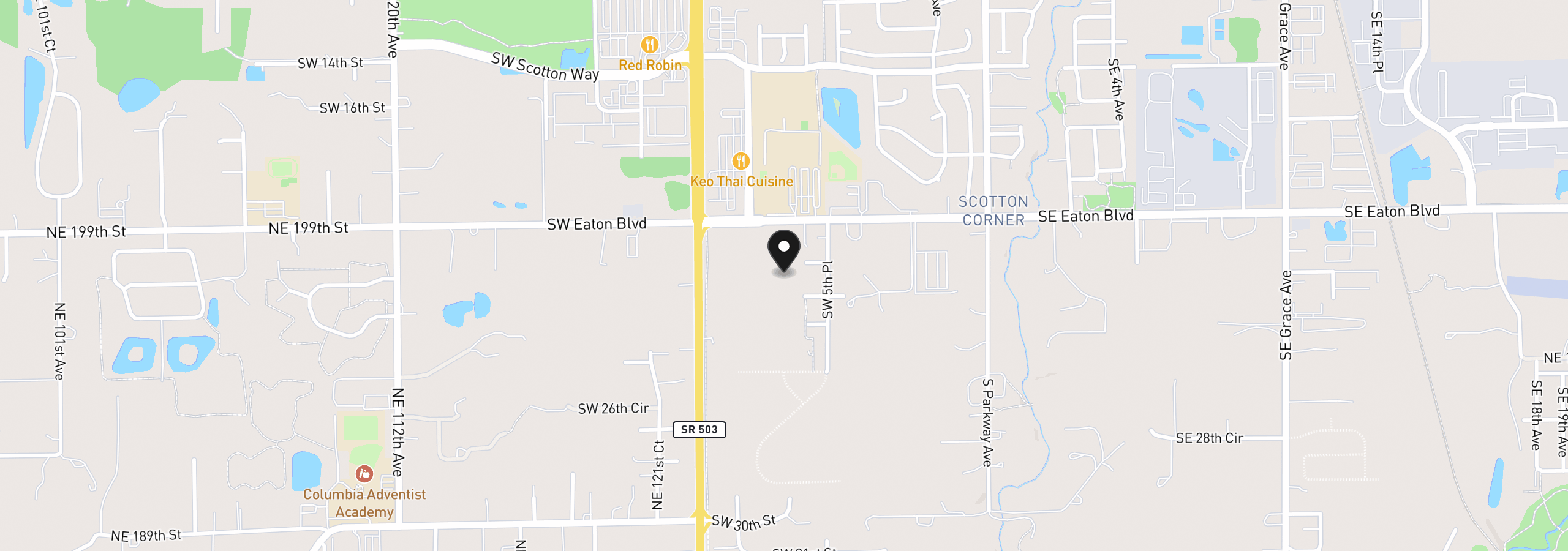 Map showing the location of 549 SW 24th Way, Battle Ground, Wa 98604