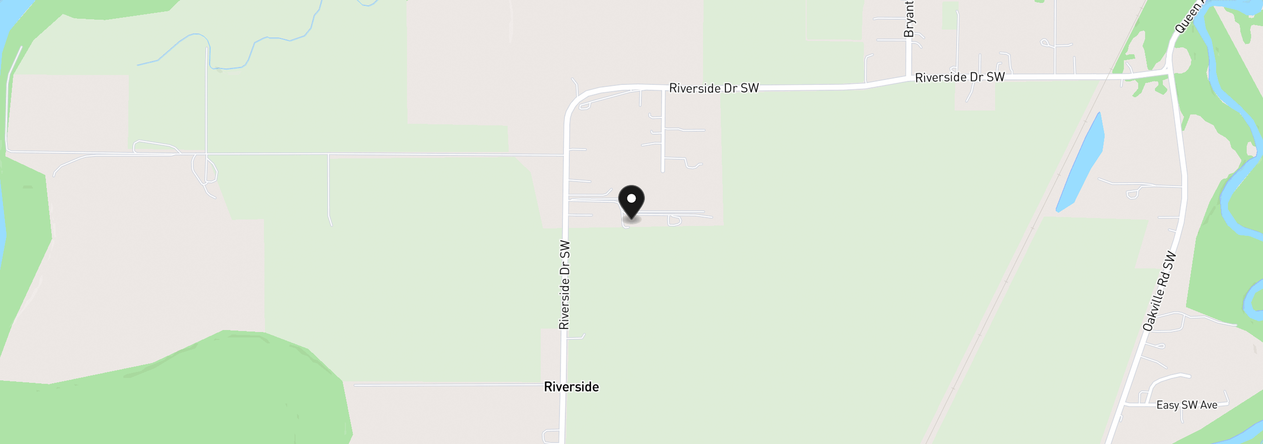 Map showing the location of 35865 Riverside Dr, Albany, OR 97321