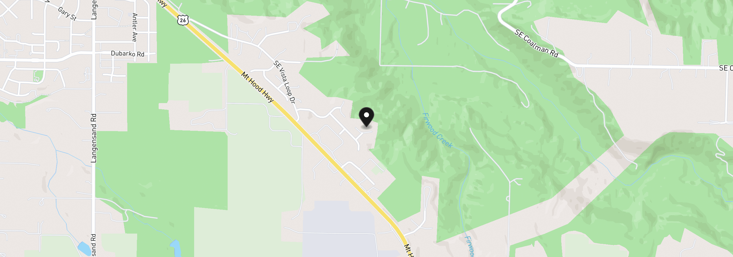 Map showing the location of 19045 Ochoco Ct 68, Sandy, OR 97055