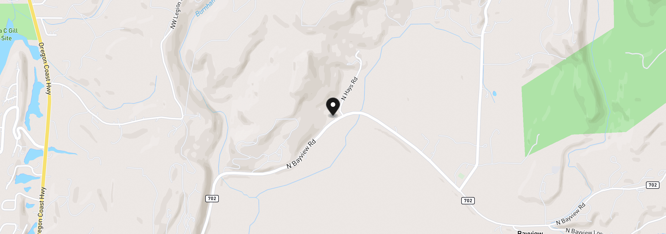 Map showing the location of 1995 N Bayview Rd, Waldport, OR 97394