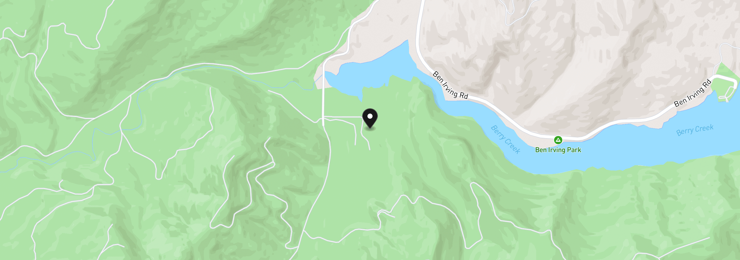 Map showing the location of Berry Creek Rd, Winston, OR 97496