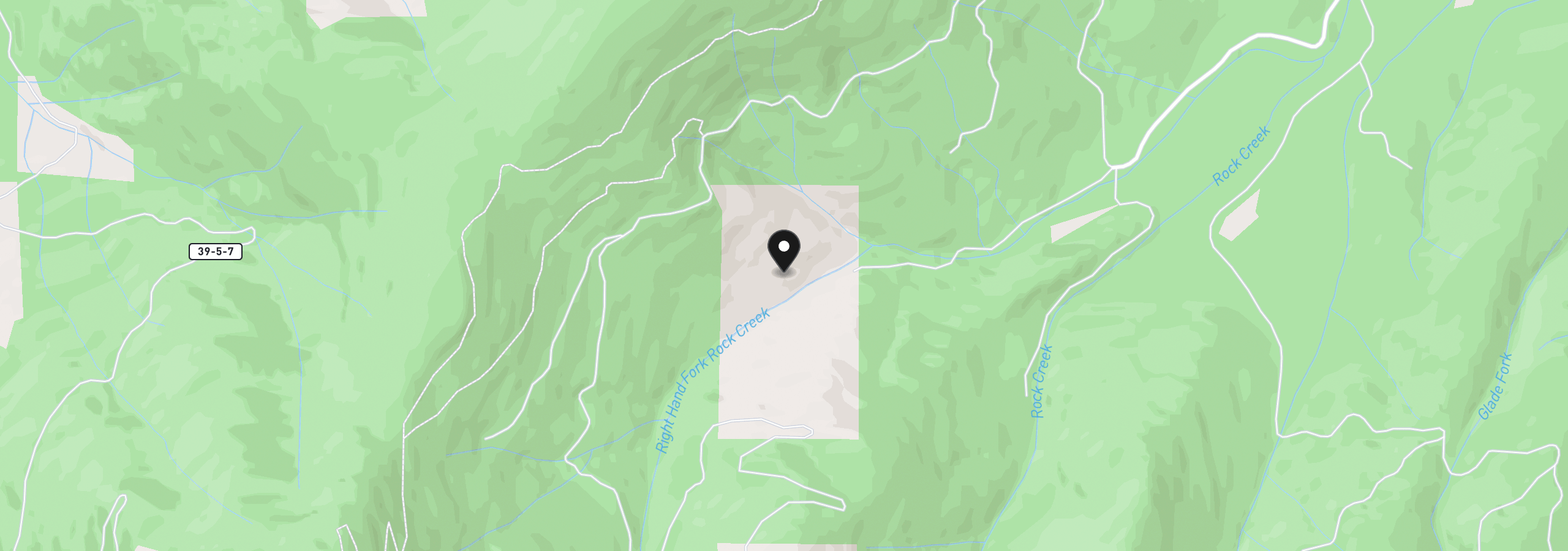 Map showing the location of Rock Creek Rd, Williams, OR 97544