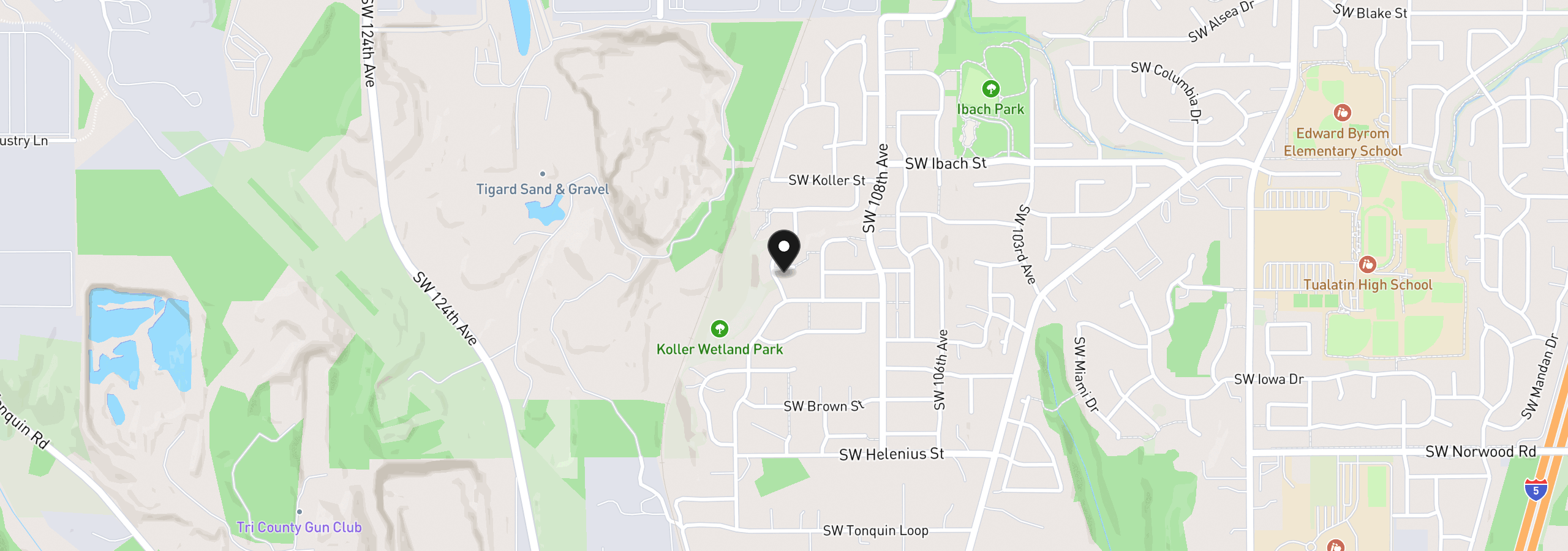 Map showing the location of 22350 SW 111th Ave, Tualatin, OR 97062