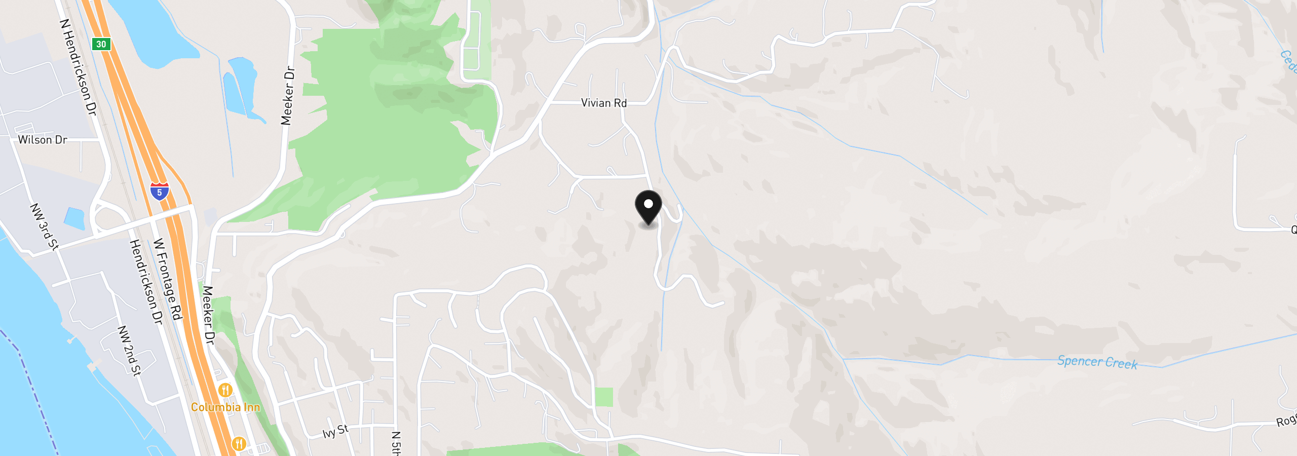 Map showing the location of 210 Great Northern Rd, Kalama, Wa 98625