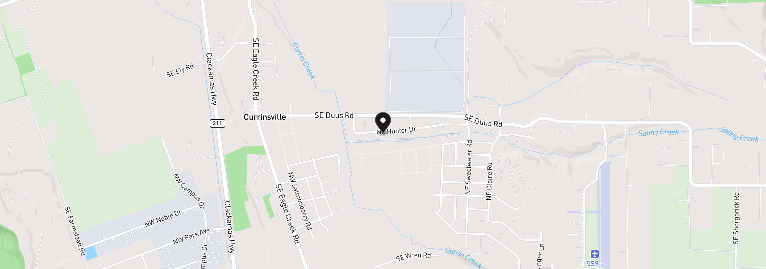 Map showing the location of 228 NE Hunter, Estacada, OR 97023