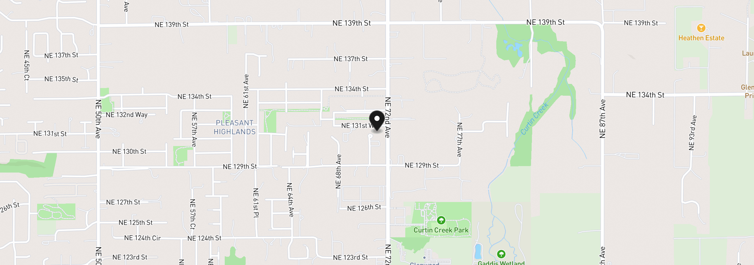 Map showing the location of 7022 NE 131st St, Vancouver, Wa 98686