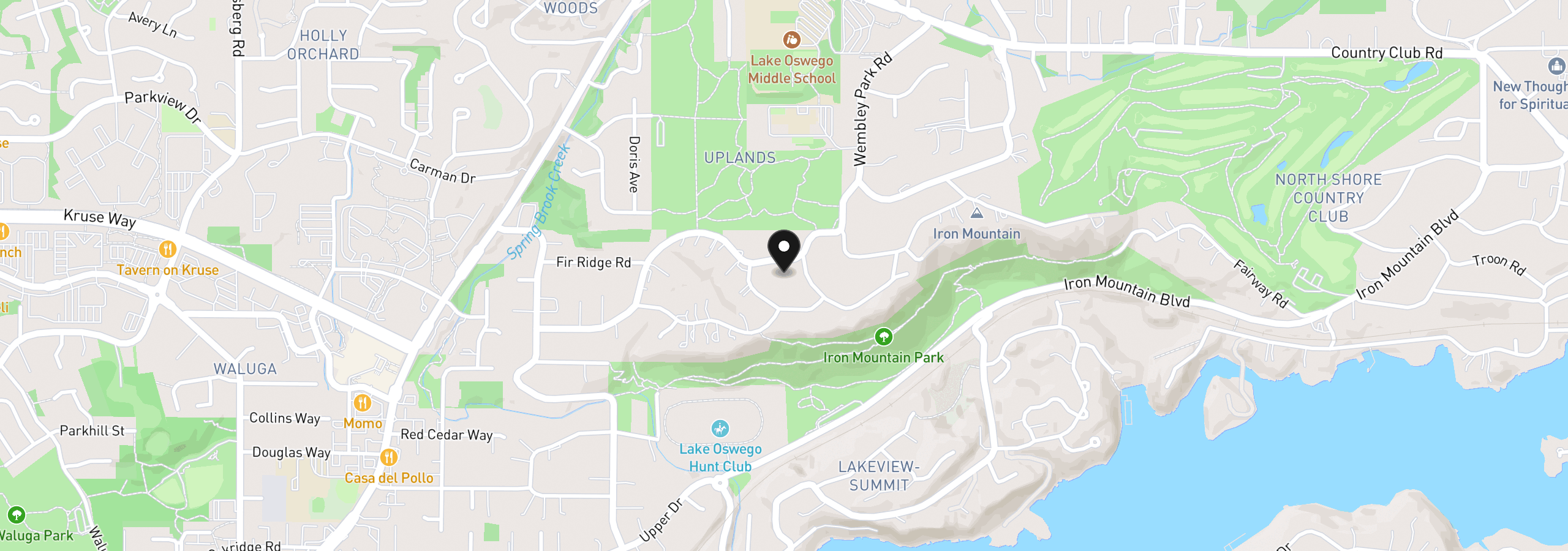 Map showing the location of 2518 Wembley Park Rd, Lake Oswego, OR 97034