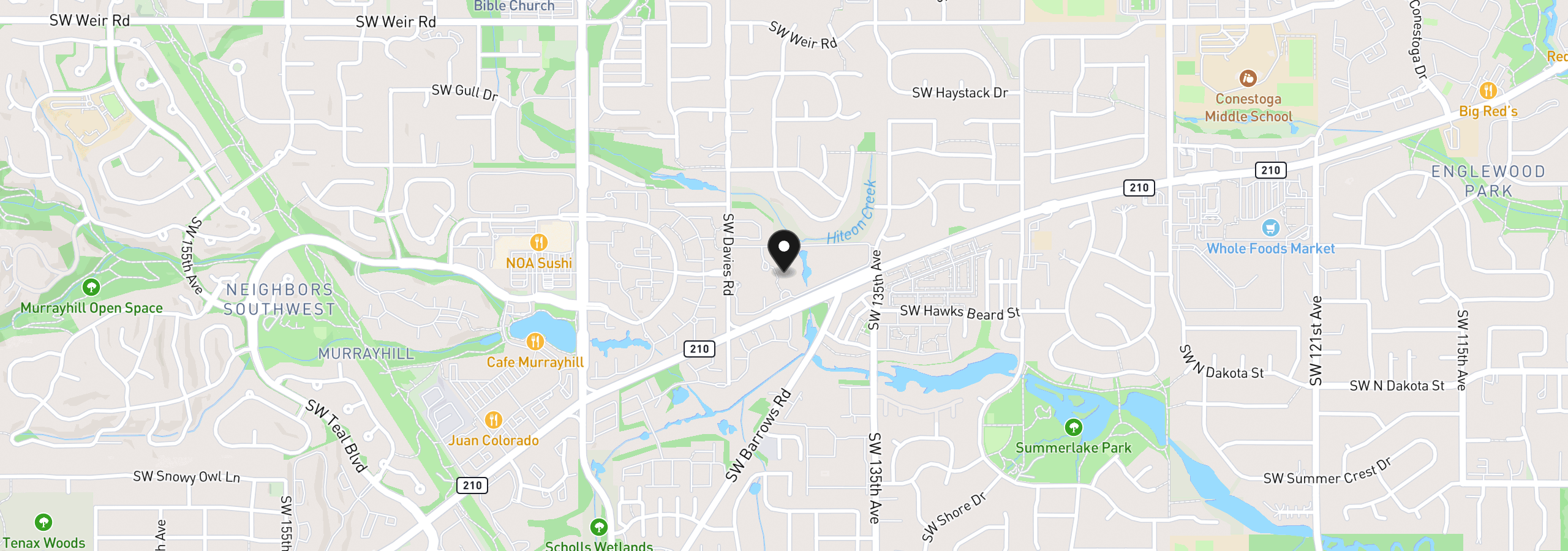 Map showing the location of 13775 SW Scholls Ferry Rd 305, Beaverton, OR 97008