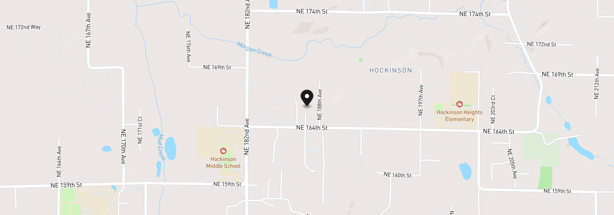 Map showing the location of 16501 NE 187th Ct, Brush Prairie, Wa 98606