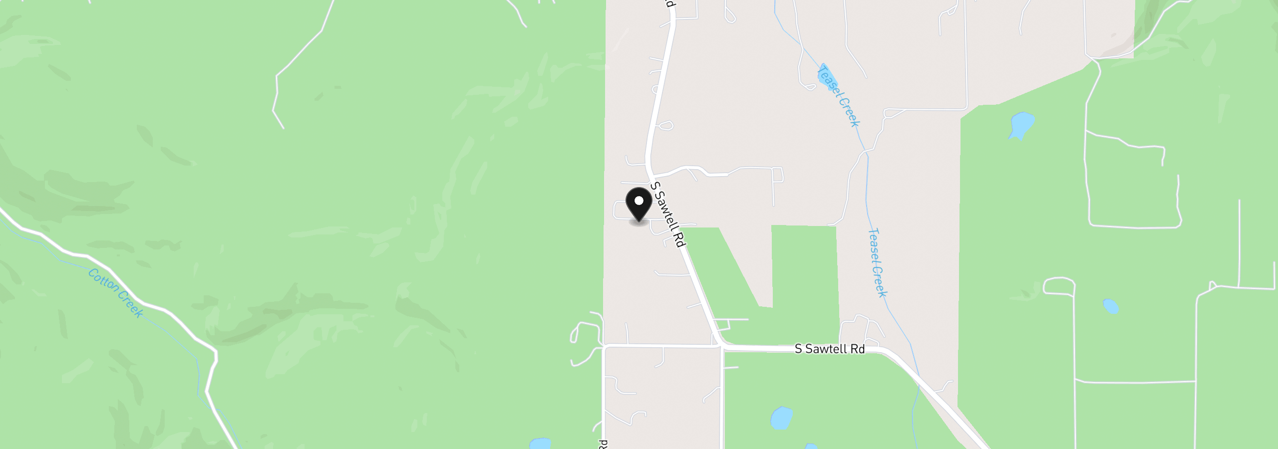Map showing the location of 36451 S Sawtell Rd 11, Molalla, OR 97038