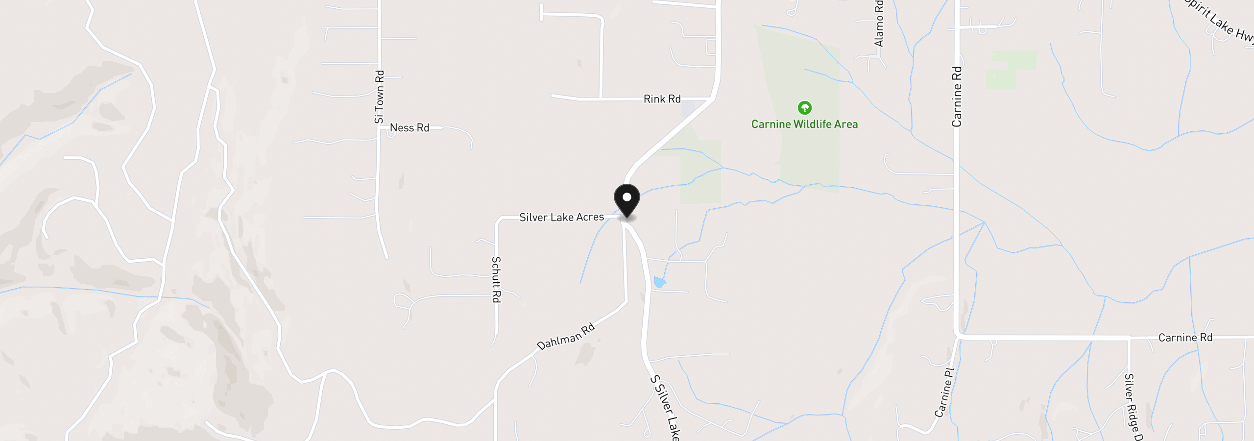 Map showing the location of 0 S Silver Lake Rd Lot 4, Castle Rock, Wa 98611