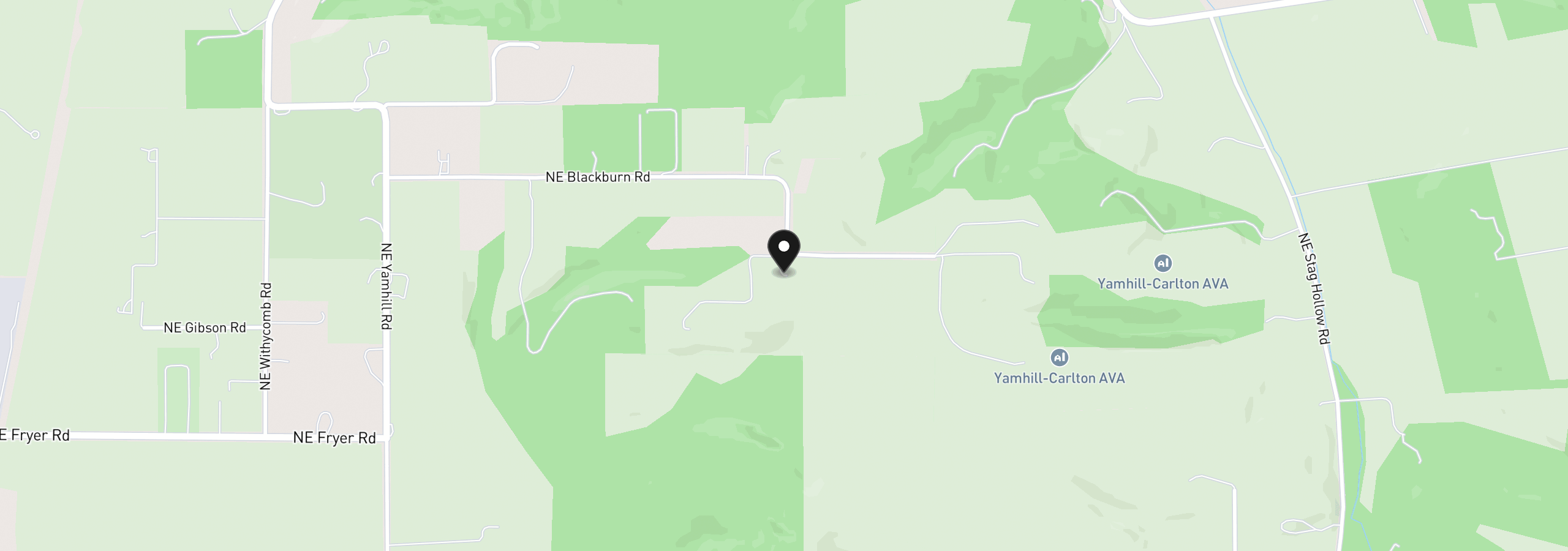 Map showing the location of 8810 NE Blackburn Rd, Yamhill, OR 97148