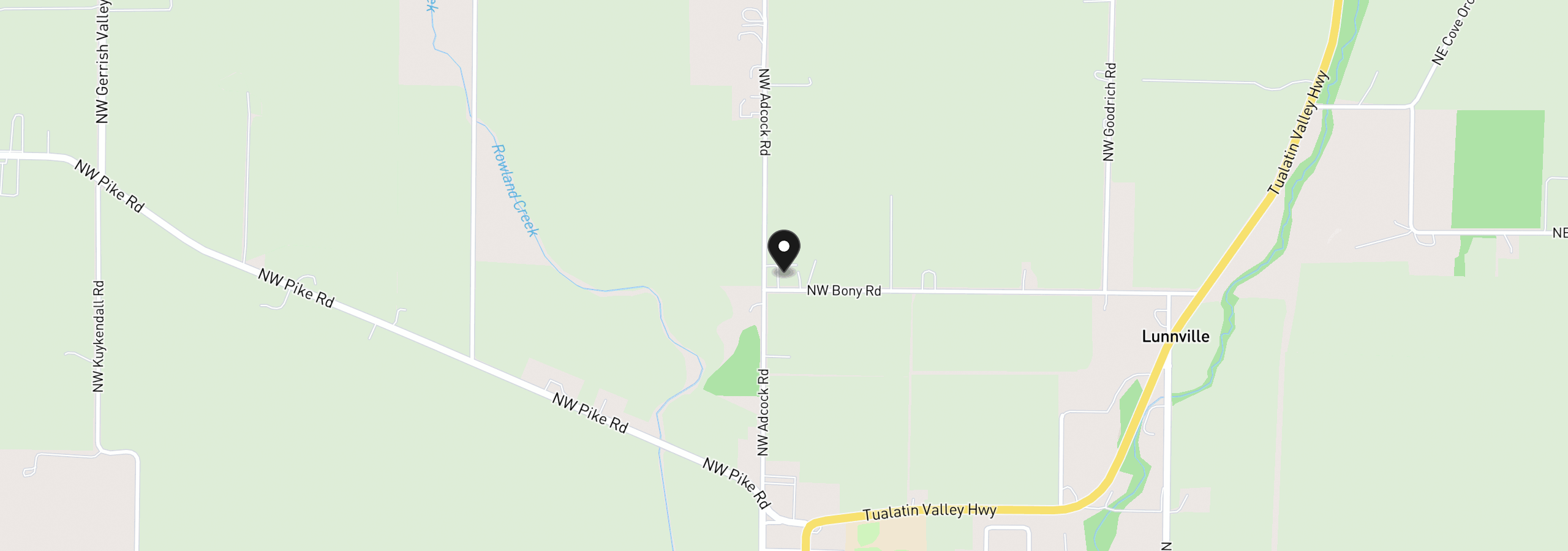 Map showing the location of 7200 NW Bony Rd, Yamhill, OR 97148