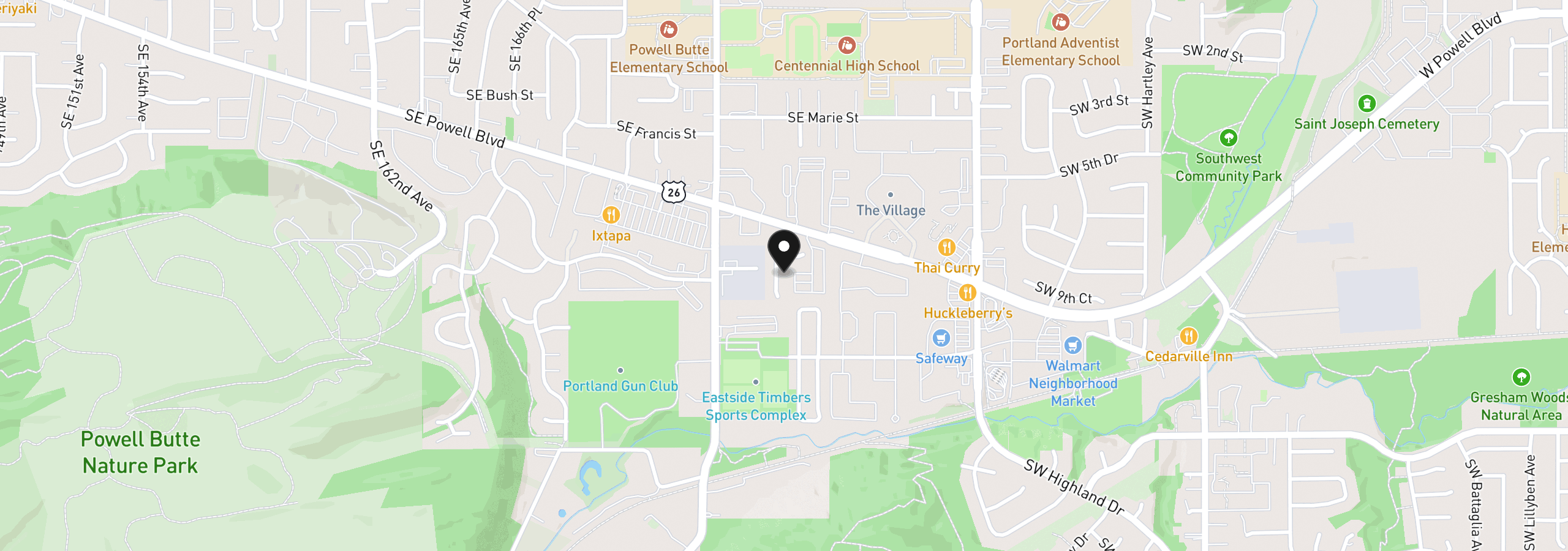 Map showing the location of 946 SW Junction Pl, Gresham, OR 97080