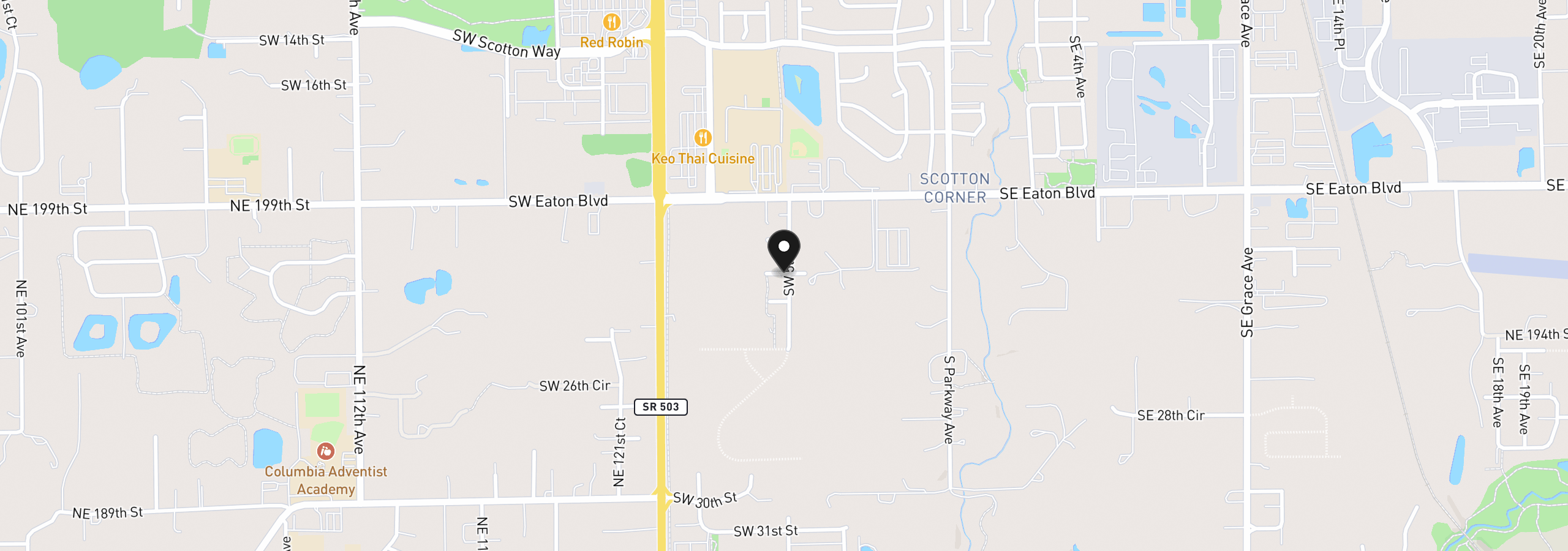 Map showing the location of 548 SW 24th Way, Battle Ground, Wa 98604
