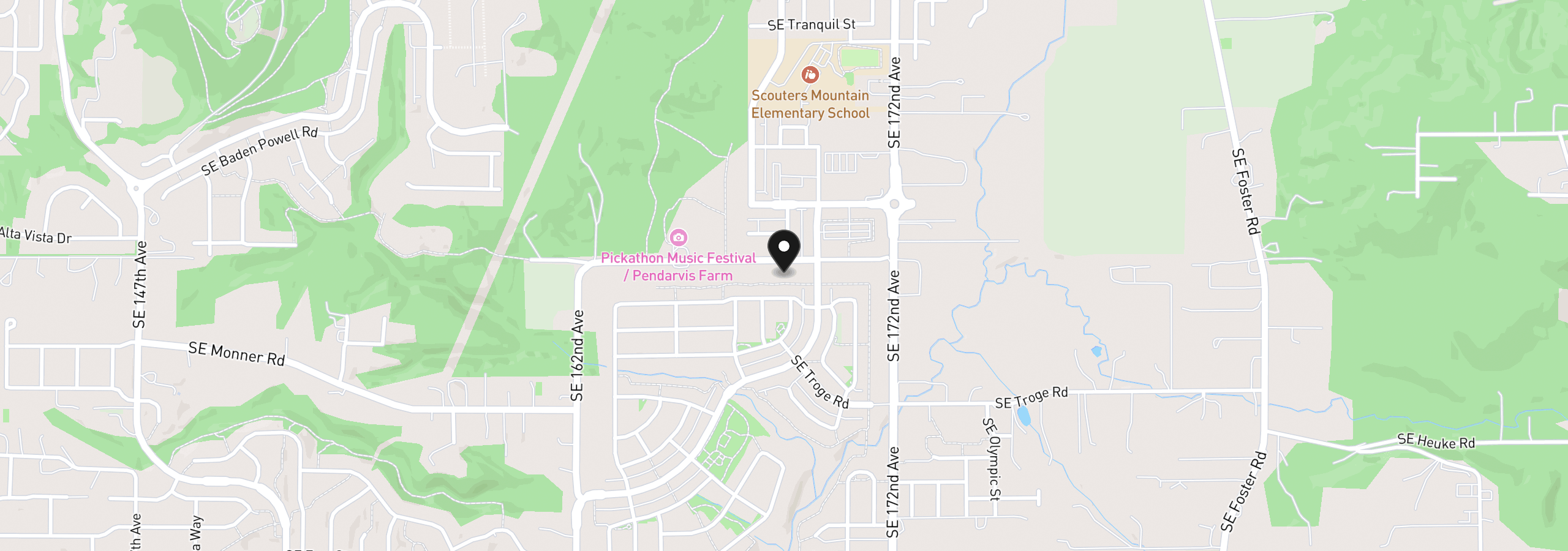 Map showing the location of 16888 SE Hagen Rd, Happy Valley, OR 97086