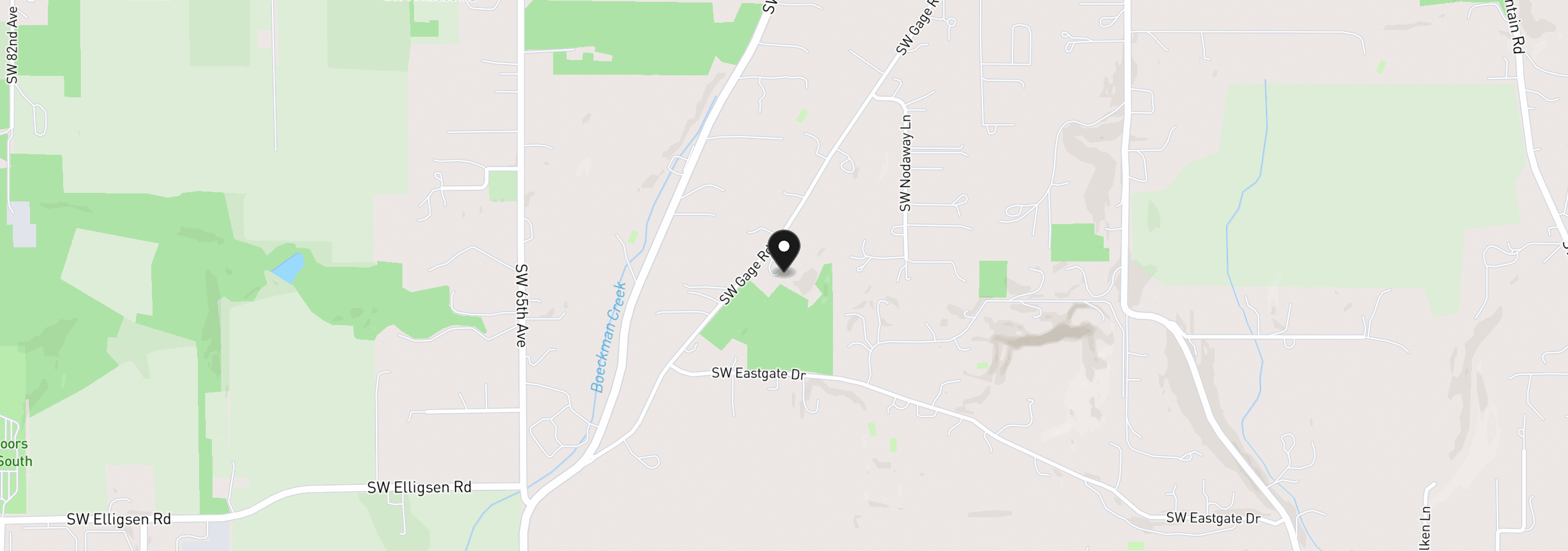 Map showing the location of 24624 SW Gage Rd, Wilsonville, OR 97070