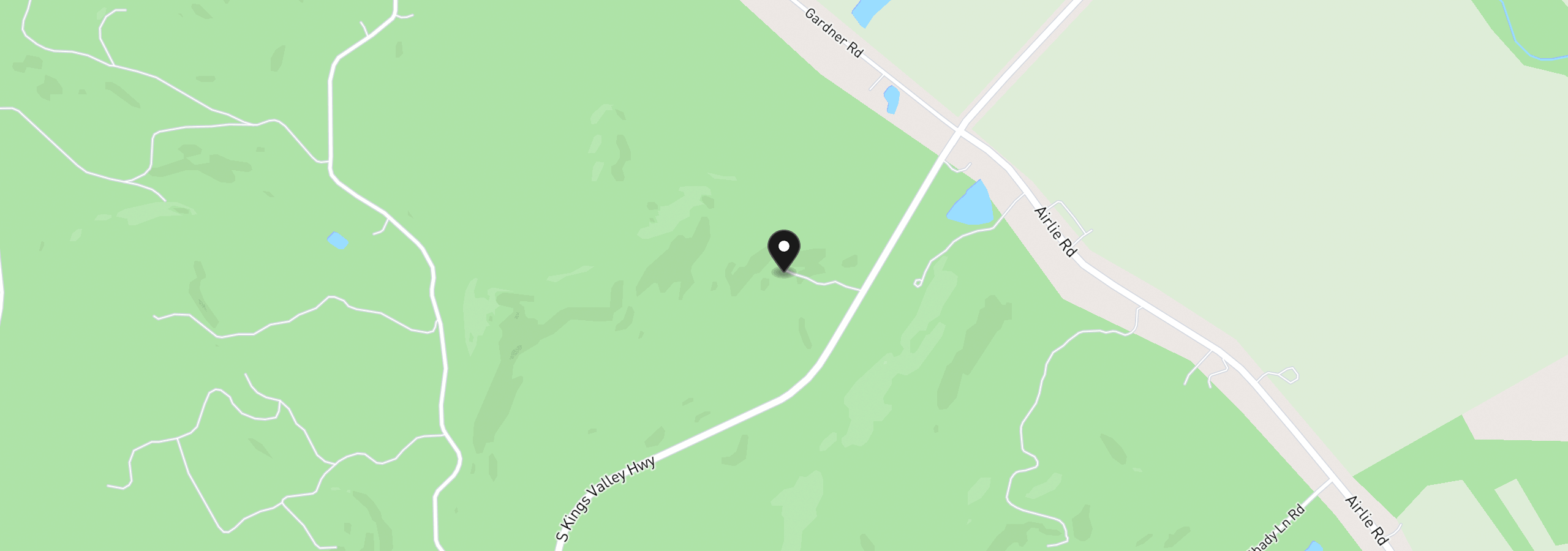 Map showing the location of 7465 S Kings Valley Hwy, Monmouth, OR 97361