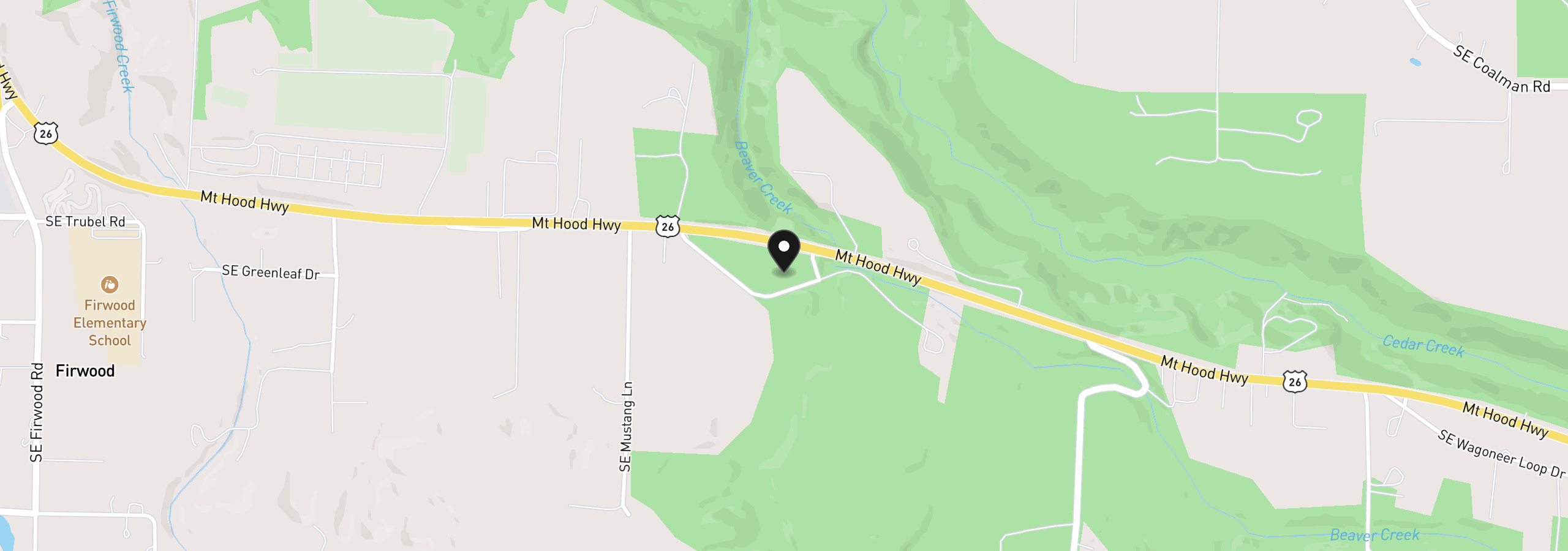 Map showing the location of 45225 SE Paha Loop Dr, Sandy, OR 97055