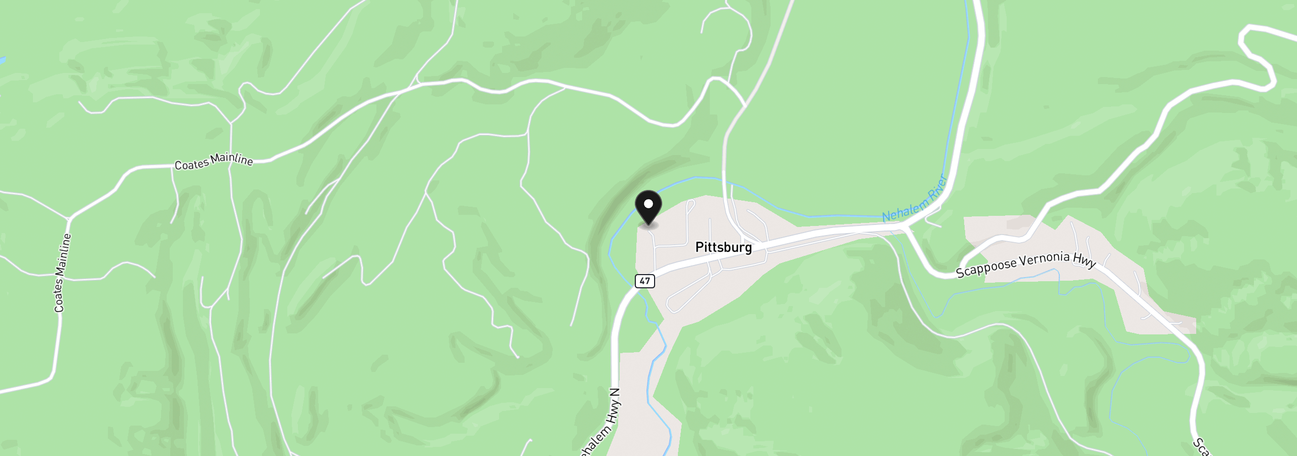 Map showing the location of 62451 Sleepy Ln, Vernonia, OR 97064