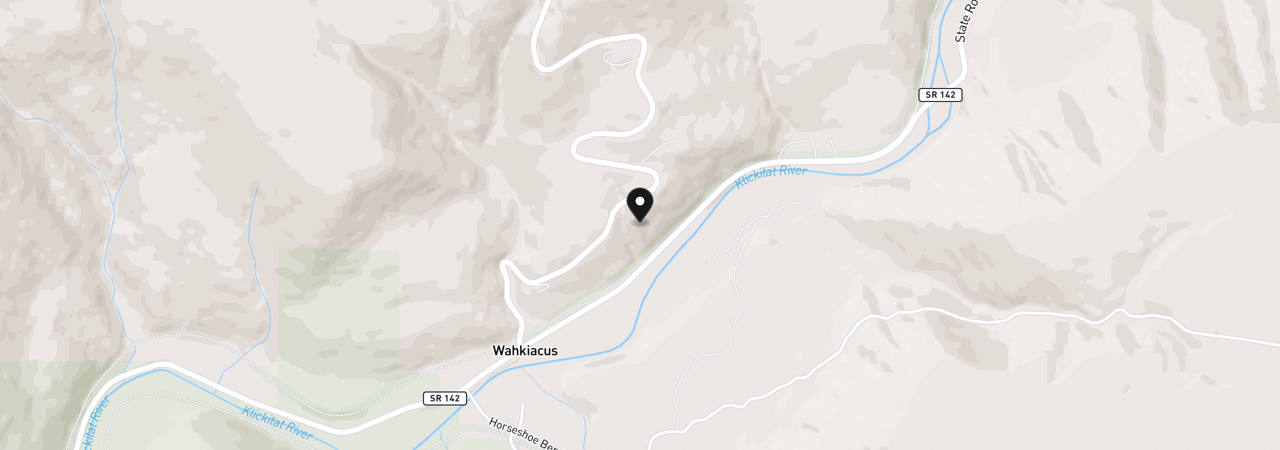 Map showing the location of Wahkiacus Heights Rd Lot 1, Klickitat, Wa 98628