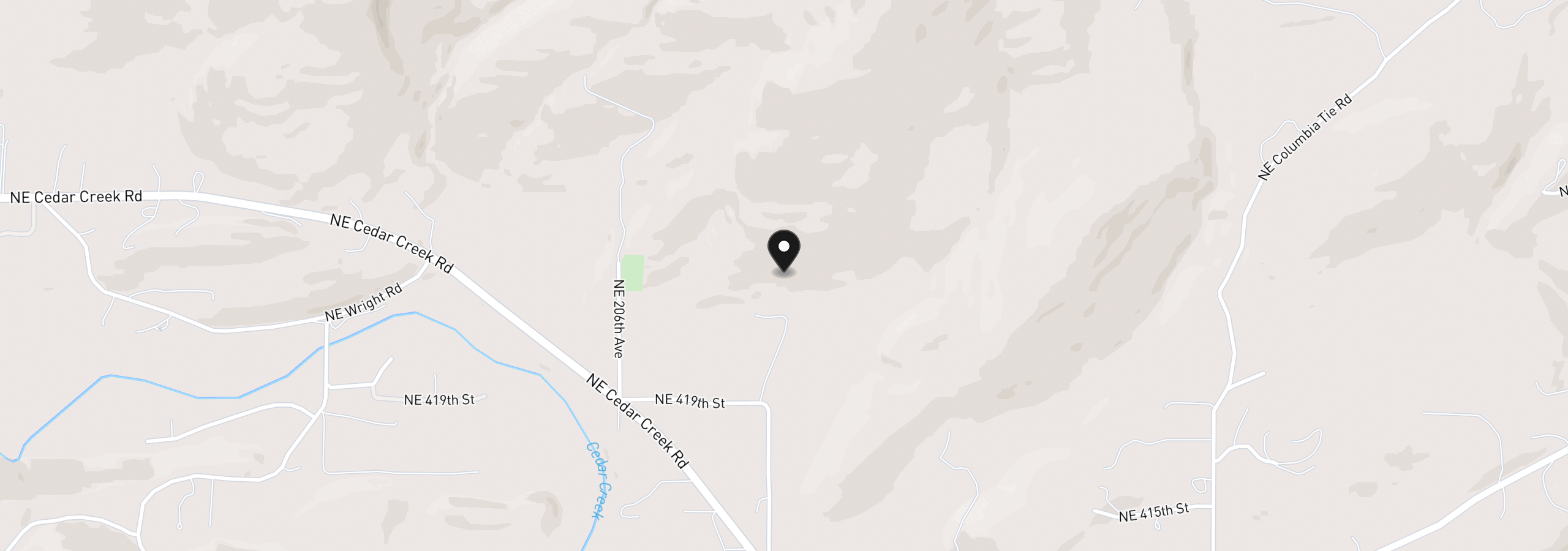 Map showing the location of 0 NE 206th Ave, Amboy, Wa 98601