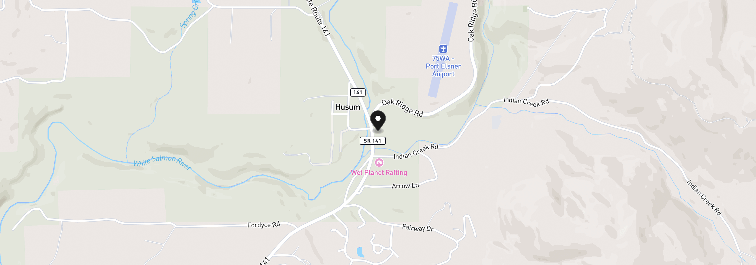 Map showing the location of 866 Highway 141, White Salmon, Wa 98672