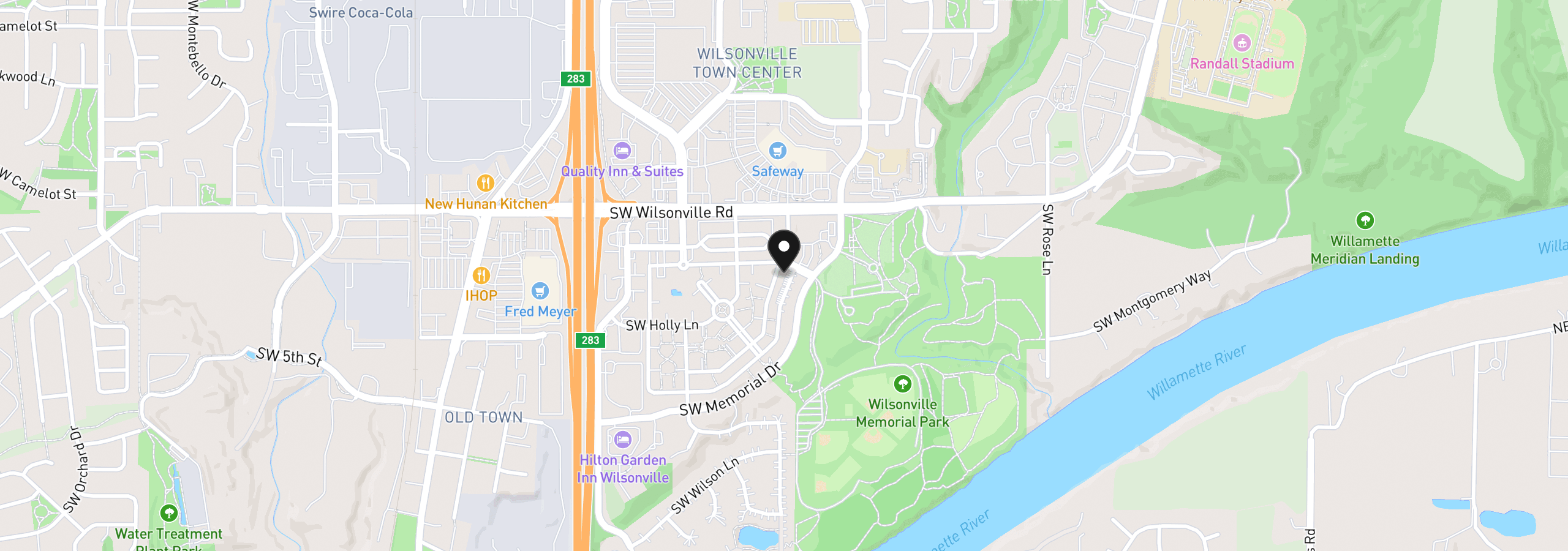 Map showing the location of 30330 SW Rebekah St 6, Wilsonville, OR 97070