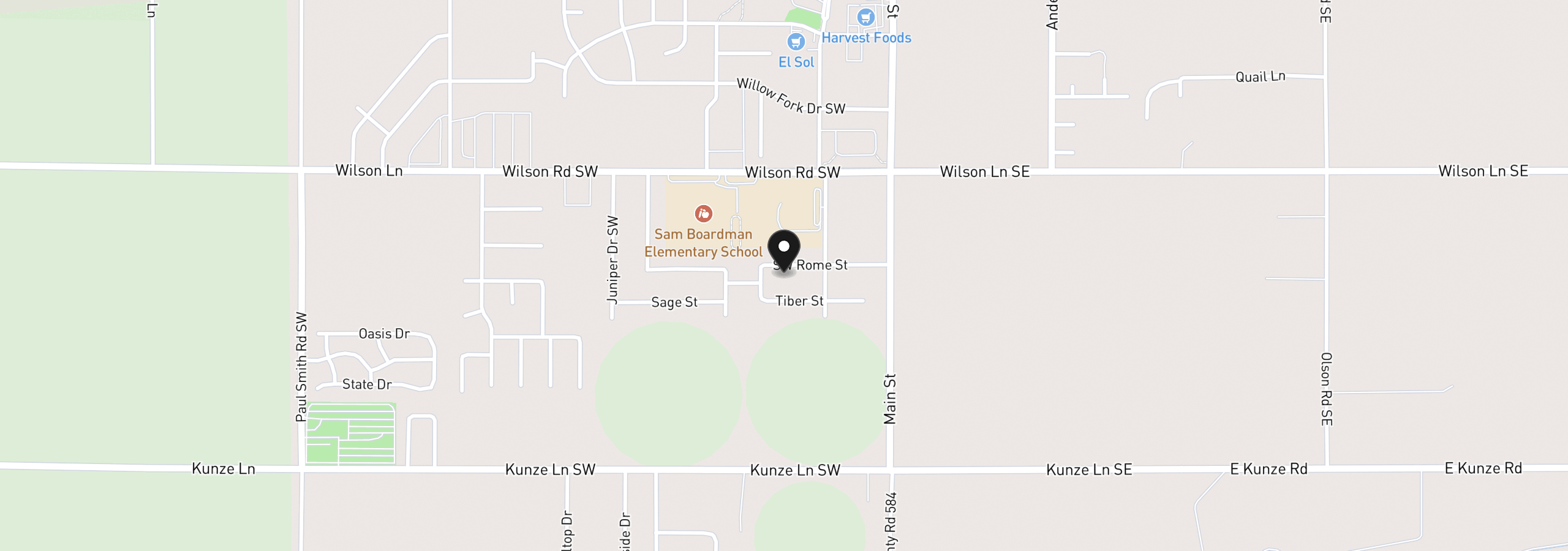 Map showing the location of 217 Rome St, Boardman, OR 97818